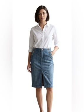 Level 99 Denim Pencil Skirt